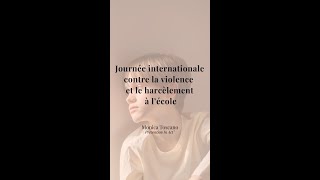 Journée internationale contre la violence et le harcèlement à l’école [upl. by Ainitsirc345]