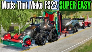 13 Mods that make FS22 SUPER EASY [upl. by Etteoj728]