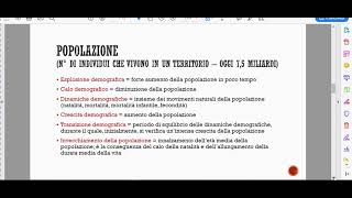 LC IIB  Elementi di geografia umana popolazione e demografia [upl. by Bendicta]