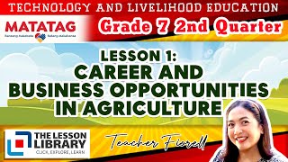 GRADE 7 TLE AFA Q2 LESSON 1 CAREERS AND BUSINESS OPPORTUNITIES IN AGRICULTURE [upl. by Dag]