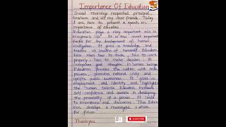 Importance of education l essay on importance of education l speech on importance of education [upl. by Carrie]