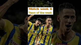 ISL Team of the week l Match week 6 l Kerala blasters youtubeshorts [upl. by Etnomed]