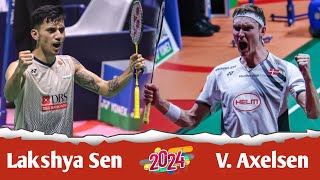 Badminton highlights 2024 I Lakshya Sen vs Viktor Axelsen [upl. by Davy]