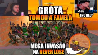 😱LUQUET4 TILTOU😱e FAZ MEGA INVASÃO NA FAVELA DA NEVER LOSE😱GTA RP [upl. by Dihahs388]