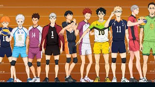 Haikyuu Players Height Comparison [upl. by Aznola]