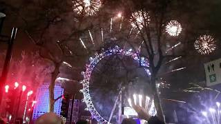 Londons New Years Eve Fireworks 2018 Countdown [upl. by Alemaj]