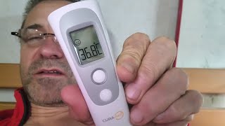 Kontaktloses Thermometer von Aldi Fieber Elend Grippe [upl. by Nnaynaffit]