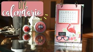 Cómo hacer calendario de mesa  Scrapbook  Fácil [upl. by Katusha]