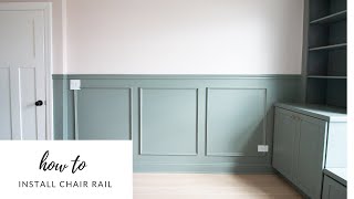 How to Install DIY Chair Rail on Your Walls [upl. by Ecienahs]