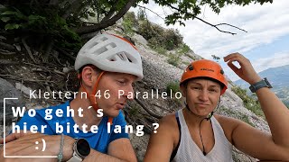 Klettertour für Anfänger nähe Arco  Placche Zebrate VIA DEL 46 Parallelo UIAA 4 [upl. by Nilatak25]