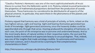 The Harmonic Astrology of Claudus Ptolemy [upl. by Ruyam575]