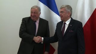 Pologne visite du président du sénat français Gérard Larcher [upl. by Earlene]