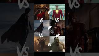 Thor Vs Shazam Vs Superman Vs Flash Vs Dr Strange Vs Hulk marvel dc mcu dceu superman thor [upl. by Yeldar]