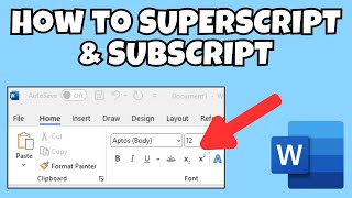 How to Superscript and Subscript in Microsoft Word [upl. by Enilkcaj]