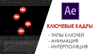 Ключевые кадры в After Effects Типы ключей и анимация [upl. by Kosel]