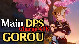 My DPS Charge Attack Gorou Build Update  Genshin Impact  Main DPS Gorou  Build amp Gameplay [upl. by Atnamas]