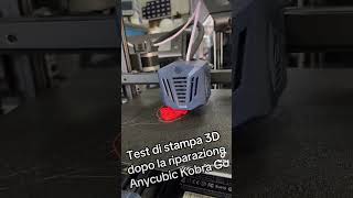 Test di stampa 3D dopo la riparazione Anycubic Kobra Go shorts otticatelescopio otslab [upl. by Cummine]