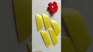 Handmade DIY Ribbon Flowers  how to make satin flower craft tutorial [upl. by Helms]