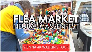 Wien Neubaugassenfest Walk in 4K  Herbstflohmarkt 2024 [upl. by Bernita]