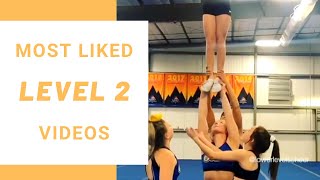 Top 10 most liked level 2 cheerleading videos on Instagram [upl. by Ysset]