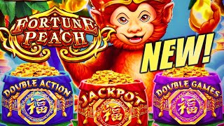 NEW MISCHIEVOUS OR RUDE MONKEY TRIPLE FEATURE FORTUNE PEACH LIAN LIAN FA Slot Machine KONAMI [upl. by Ellerol501]