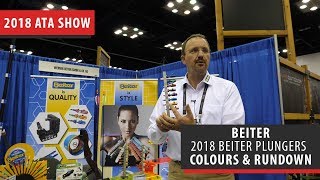 Beiter talks about the features sizes and colours of their 2018 plunger lineup  ATA Show 2018 [upl. by Josiah629]