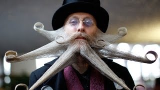 Best in beard facial hair goes chintochin in Germany [upl. by Ydollem]