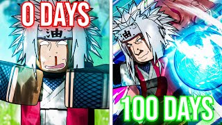 I Spent 100 Days as JIRAIYA in Shindo Life  Roblox [upl. by Rue274]