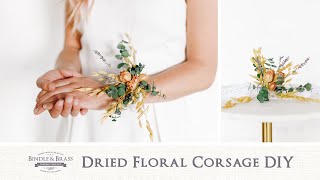 Dried Floral Corsage DIY [upl. by Kussell]