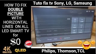 HOW TO FIX LED TV WITH 3 HORIZONTAL LINE ON SCREENHorizontallines Lcdissue Howtofix lcdfix LGtv [upl. by Rodenhouse]