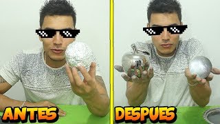 PULIENDO BOLA DE PAPEL DE ALUMINIO  RETO JAPONES  TATTOXTREME [upl. by Sucerdor]