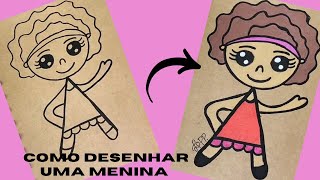 Como desenhar uma menina desenhosfaceis [upl. by Chally]