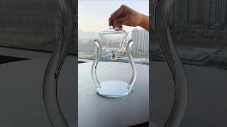 How to Tea Ritual with SemiAutomatic Magnetic Glass Teapot Elegance shorts teapot tea [upl. by Dorelle519]