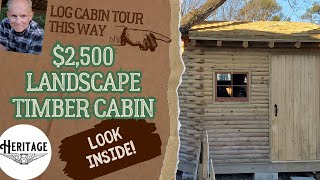 Log Cabin Tour with Build Info My 2500 Landscape Timber Cabin [upl. by Arenahs]