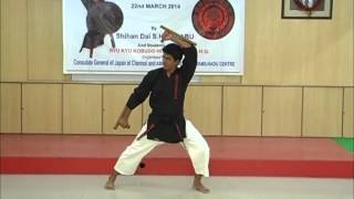 Ryu Kyu Kobudo Hozonkai India  Hamahiga No Tonfa [upl. by Sioled]