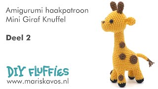 Leer een Mini giraf knuffel Amigurumi haken  deel 2  Nederlands haakpatroon [upl. by Rehtnug]