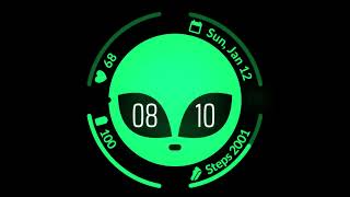 Alien Watch Face for Wear OS 4 amp 5 watch4 digitalwatch watchface pixelwatch wearos [upl. by Cloots]