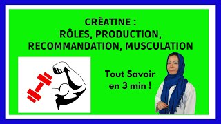 CREATINE  Rôles Production Musculation Conseils en 3 min [upl. by Imar]