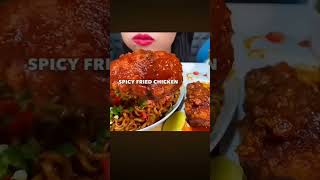 Spicy korean noodles spicy chicken leg bigbiteschallenge eatingshow spicychickenmukbang [upl. by Truscott]