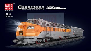 Mould King instructions  Mould King Train  12018  USA EMD F7 WP Diesel Locomotive [upl. by Seyer282]