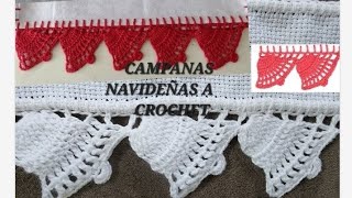 orillas de campanas a crochet para caminos de mesa o servilletas [upl. by Ahselak]