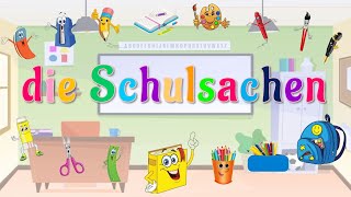 Schulsachen lernen  Easy German  Classroom Items [upl. by Neerual]