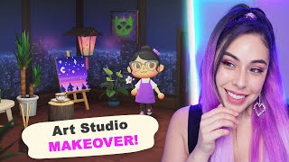 Art Studio Room Makeover in Animal Crossing New Horizons [upl. by Zenas]