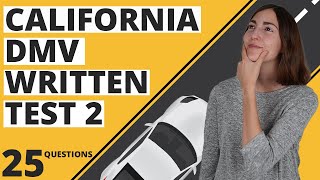 California DMV Written Test 2 2024 25 Questions with Answers [upl. by Sukramaj778]