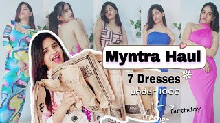 MYNTRA TRENDY dress haul 😍  birthday dress under 500  dress haul under 500 [upl. by Daisey]