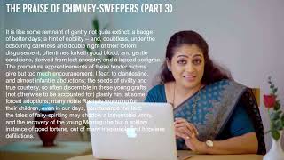 In Praise of ChimneySweepers by Charles Lamb  Explanation  Part 3 English Literature Lessons [upl. by Eenalem]