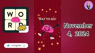 WordBrain Brainy’s Clue Hunt Event November 4 2024  All Parts Answers [upl. by Airtened]