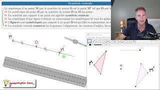 Cours ♦ Symétrie centrale • Symétrique par rapport à un point • Propriétés ♦ Cinquième Troisième [upl. by Nuoras]