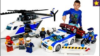 Полицейская погоня LEGO City с вертолетом и машинками Ловим преступников Video for kids [upl. by Eustazio]