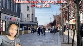 MIDDLESBROUGH TOWN CENTRE SHOPPING CENTRE WALK AROUND [upl. by Jewel561]